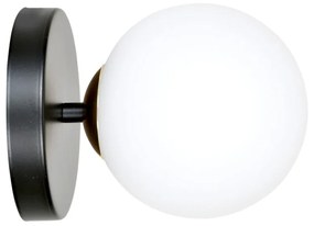 FLOKI K1 |    nástenné svietidlo so sklenenou guľou Farba: Čierna