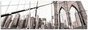 Obraz na plátne - Manhattan Bridge - panoráma 5925B (90x30 cm)