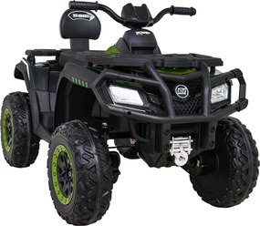 Ramiz Štvorkolka XT-Speed pre deti zelená + pohon 4x4 + EVA kolesá + pomalý štart + MP3 rádio + LED