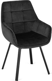 PROXIMA.store - Otočné jedálenské kreslo LUNA FARBA: sivá, FARBA NÔH: čierna