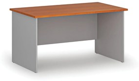 Kancelársky písací stôl rovný PRIMO GRAY, 1400 x 800 mm, sivá/čerešňa