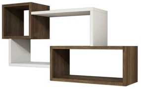 Nástenná polica AFRO 51x90,6 cm biela/hnedá