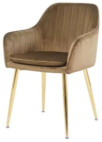 LuxuryForm DESIGN Jedálenská stolička AUSTIN VELUR - hnedá