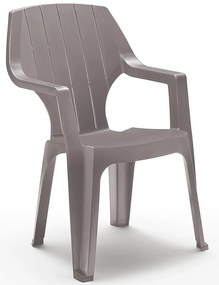 Plastová stolička Alta taupe