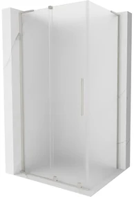 Mexen Velar L, sprchový kút s posuvnými dverami 100 x 75 cm, 8mm sklo námraza, brúsená oceľ, 871-100-075-33-97