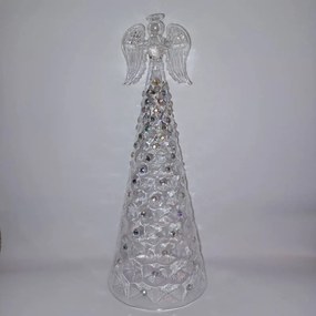 DECOLED Skleněný anděl, 10 x 26 cm