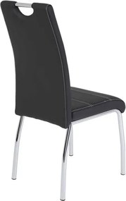 Jedálenská stolička Susi, čierna ekokoža