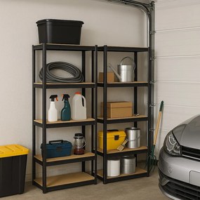 Dílenský regál IRONHOLD 174x80 cm černý