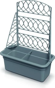 Kvetináč s pergolou Blomas 58 cm sivý