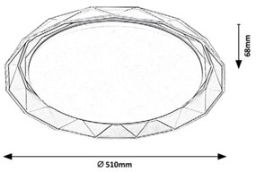 Rabalux - LED Stropné svietidlo LED/48W/230V