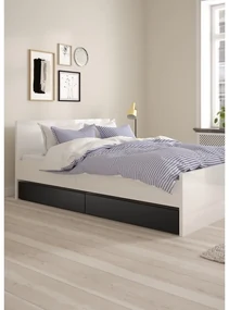 Čierne zásuvky pod posteľ v súprave 2 ks 90x190/140x190 cm Naia – Tvilum