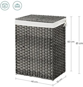 Kôš na bielizeň BLAINE sivý