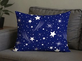 Polybavlnená obliečka na vankúš NOČNÁ OBLOHA POLY 70x90 cm, modrá