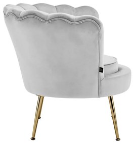 Svetlosivé zamatové kreslo Kelsey – Støraa