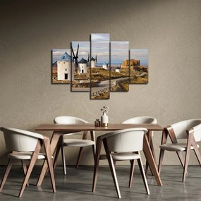 Obraz - Veterné mlyny Consuegra, Španielsko (150x105 cm)