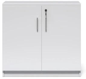 Nízka kancelárska skrinka Houseland Prime Line 02 80 cm biela