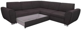 Rohová rozkladacia sedačka ROYAL L+2 čierna
