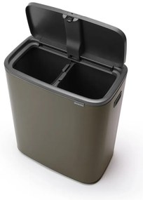 Sivý dotykový oceľový odpadkový kôš na triedený odpad 60 l Bo Touch Bin – Brabantia