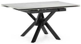 Rozkladací jedálenský stôl s prídavnou doskou s doskou z kameňa 90x150 cm Arlene – Marckeric