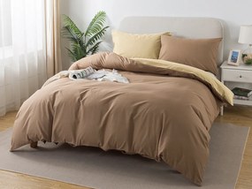 XPOSE® Bavlnené Renforcé obliečky EVITA DUO na dve lôžka  - hnedé/béžové