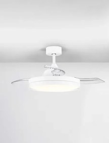 LED biele dizajnové stropné svietidlo Nevma s diaľkovým ovládaním
