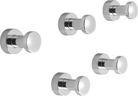 Aqualine SAMBA háčik, balenie 5 ks, chróm SB122