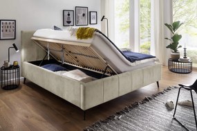 Čalúnená posteľ zallino s úložným priestorom 180 x 200 béžová MUZZA