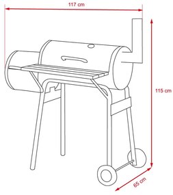 Záhradný gril s udiarňou LOKOMOTIVA AVENBERG BBQ PREMIER