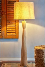 Béžová stojacia lampa s textilným tienidlom (výška 130 cm) Leonor – Bloomingville