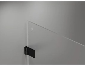 Mexen Lunar-B Duo výklopný sprchový kút 90 x 80 cm, číre sklo, čierna matná, 832-090L-080P-70-00
