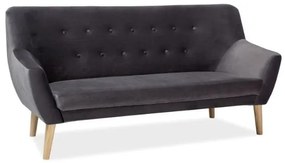 Sedacia súprava Nordic III Velvet, sivá / prírodné drevo