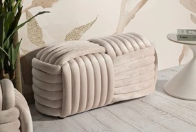 Lavica Softy 90 cm zamatová ružová