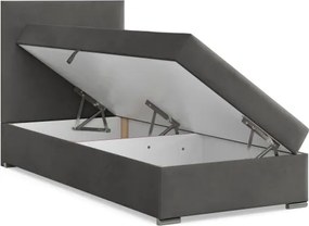 Čalúnená posteľ VICENZA Velvet 90×200 cm sivá