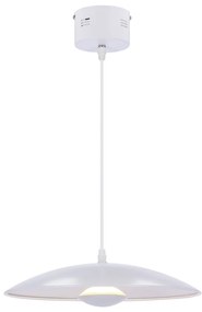 Biele LED závesné svietidlo s kovovým tienidlom Lund – Candellux Lighting