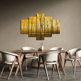 Obraz lesa pri západe slnka (150x105 cm)