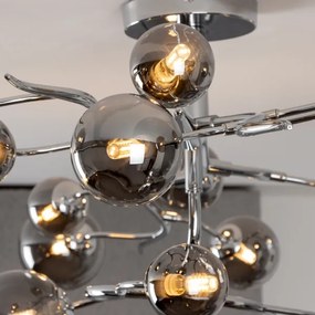 Brilagi - LED Prisadený luster MISTEL 15xG9/3W/230V lesklý chróm/dymová