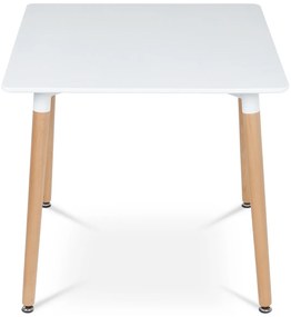 Jedálenský stôl 80 x 80 cm, biela