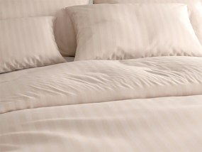 Hotelové obliečky z mikrovlákna JASMINE šampanské - prúžok 2 cm, hotelové vrecko Rozmer obliečky: 70 x 90 cm | 140 x 200 cm