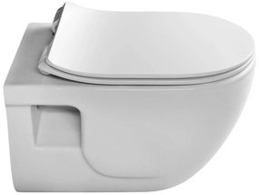 Sapho Sapho, BRILLA závesná WC misa, Rimless, 36,5x53 cm, biela, 100614