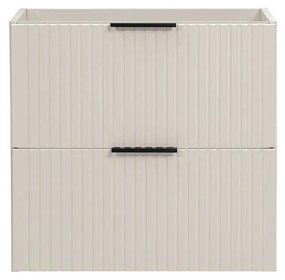 Závěsná skříňka Adele Cashmere s deskou 60 cm kašmírová/dub evoke
