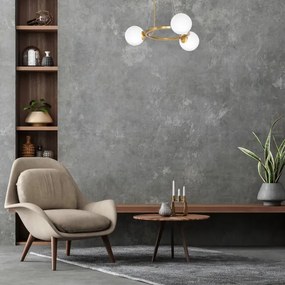 Luster na lanku VIENNA 3xE14/40W/230V zlatá