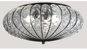 SIRU - Stropné svietidlo ACCADEMIA 3xE27/60W/230V číra/čierna benátske sklo