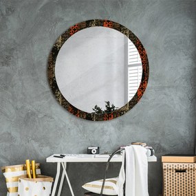 Okrúhle ozdobné zrkadlo na stenu Grunge abstraktný vzor fi 90 cm