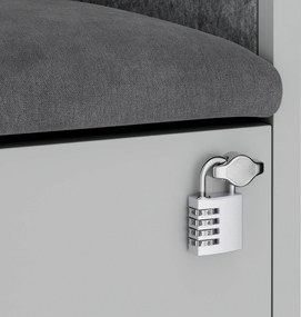 Akustická kabína SALLY MentalBox 600 mm – sivý korpus, sivé sedadlo