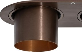 Sada 6 zapustených bodových svetiel tmavý bronz GU10 50mm 2-svetlá - Installa