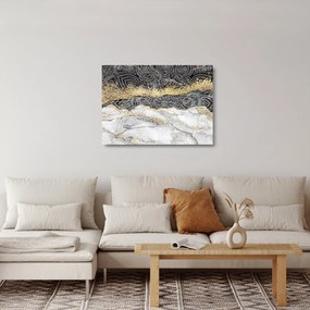 Sklenený obraz - Mandala v mramore (70x50 cm)