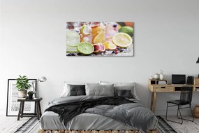Obraz plexi Poháre ovocný kokteil ľadu 125x50 cm