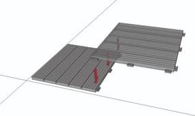 Gumová dlaždica STONE MOSAIC 30 x 30 cm, hnedá MHEU5100589