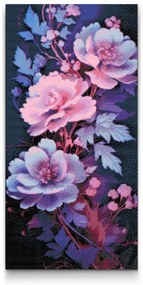 Gario Diamantové maľovanie Modro fialové ruže Rozmery: 40 x 80 cm, Rámovanie: Iba zrolované plátno, Diamanty: Okrúhle