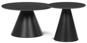 Autronic BONTEC Konferenčný stolík 70x70x40, 5cm, keramika, mramor, CT-F4118 BK Farba: Čierna